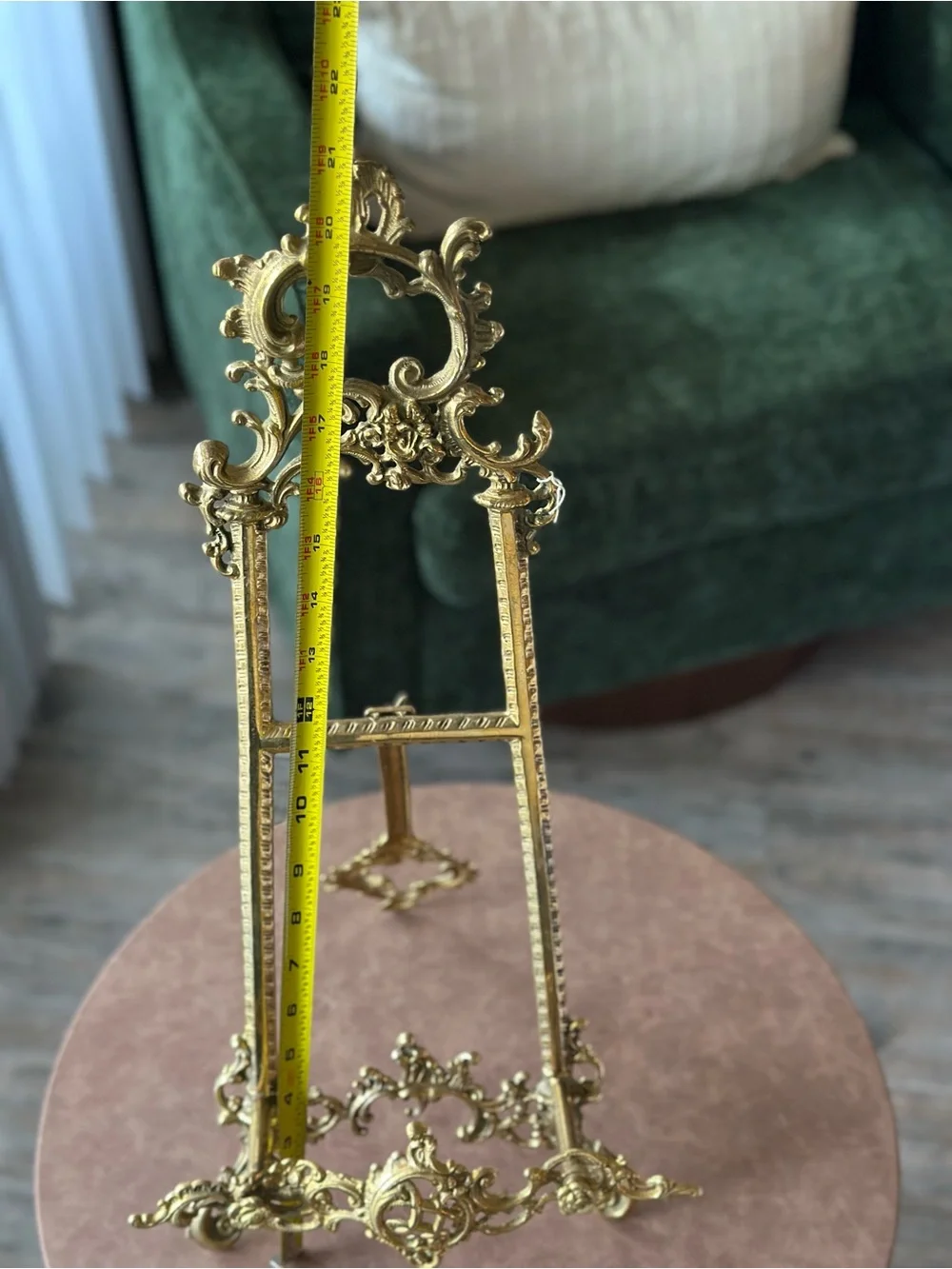 Vintage/Antique Decorative Easel Stand -Andrea By Sadek Gold Brass